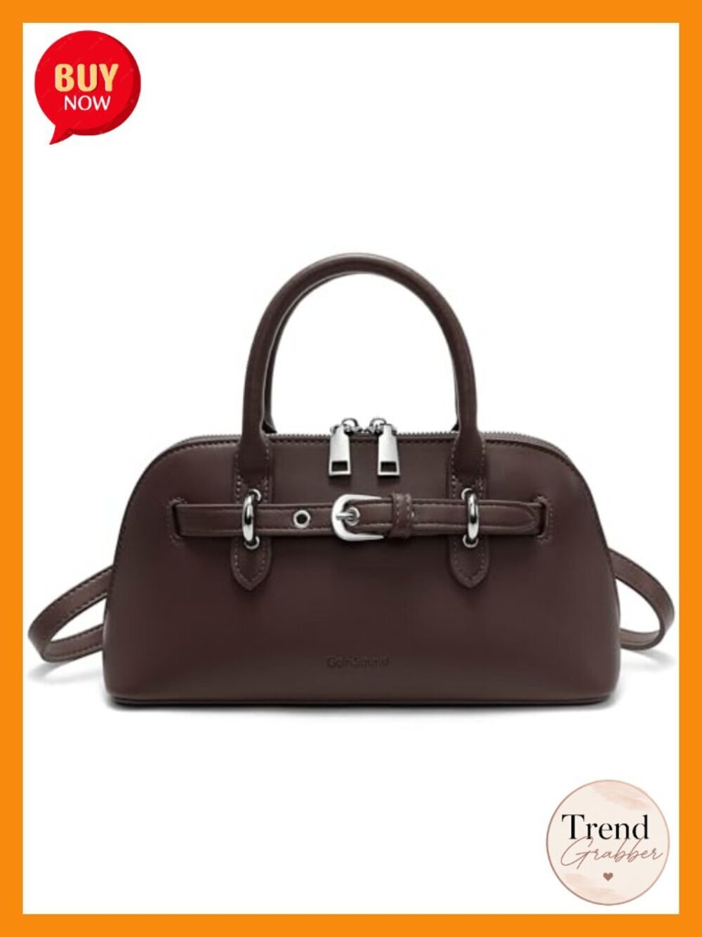 Genuine Leather Crossbody Bag with Handle Mini Satchel Purse for Women